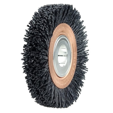 Weiler Burr-Rx 3" Narrow Face Wheel, .026/120CG Crimped Fill, 5/8"-1/2" 31240